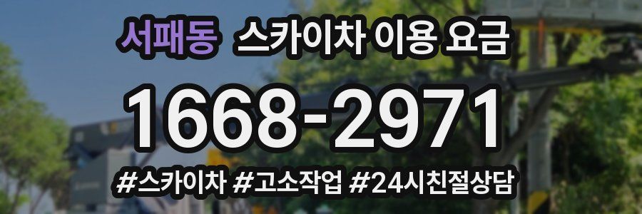 서패동 스카이차 이용 요금
