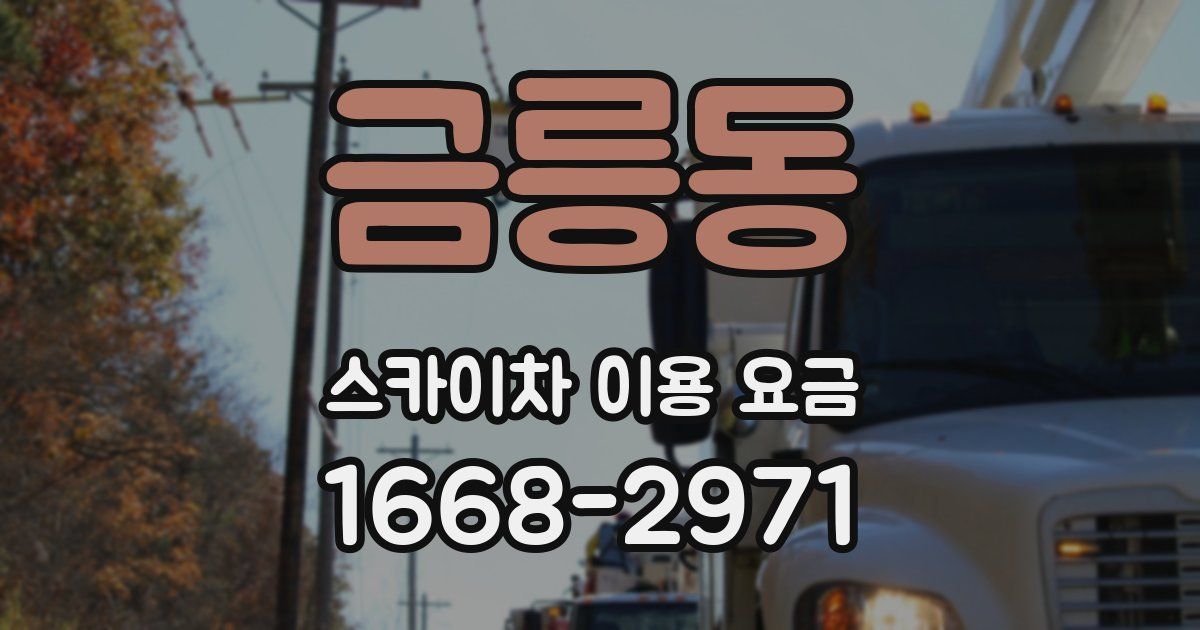 금릉동 스카이차 이용 요금