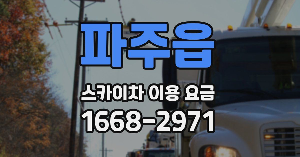 파주읍 스카이차 이용 요금