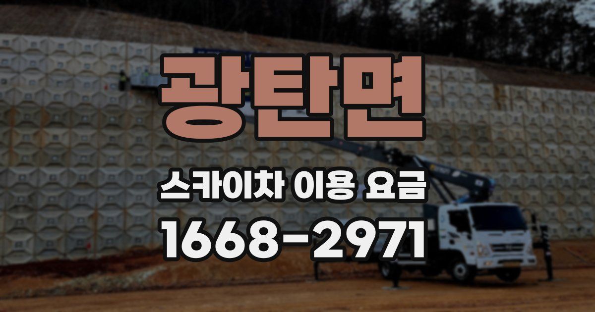 광탄면 스카이차 이용 요금