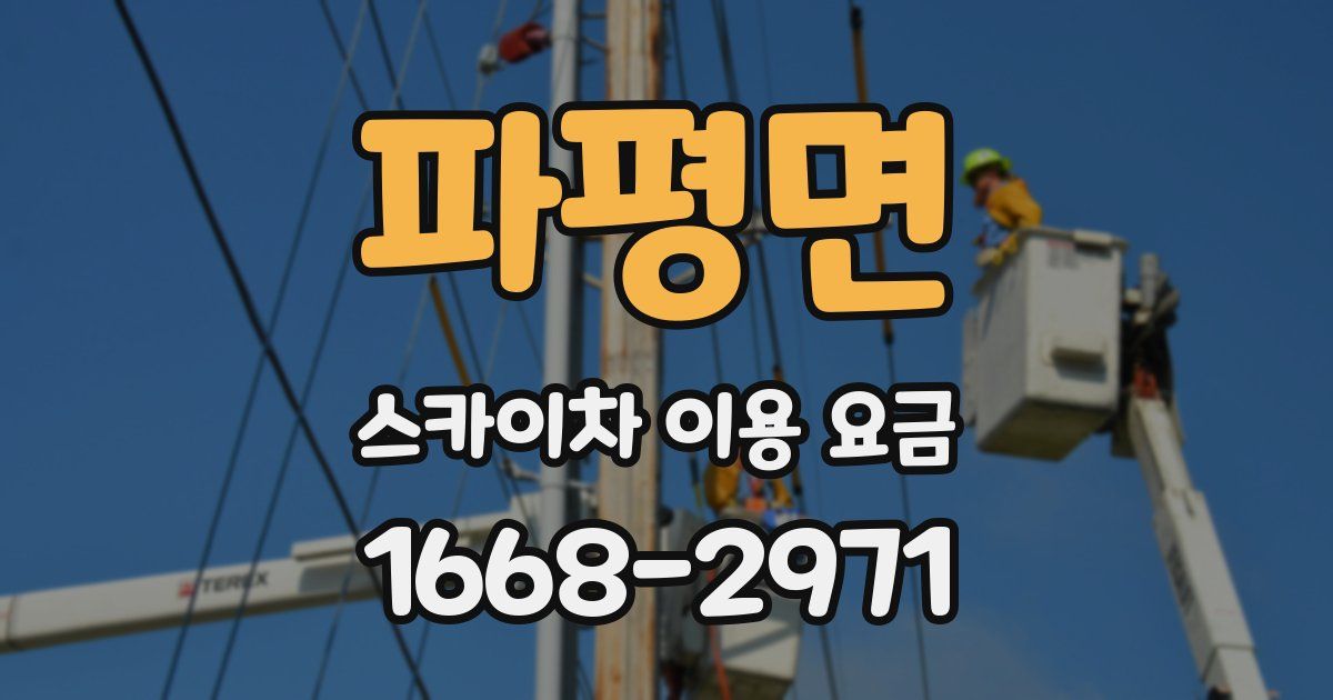 파평면 스카이차 이용 요금
