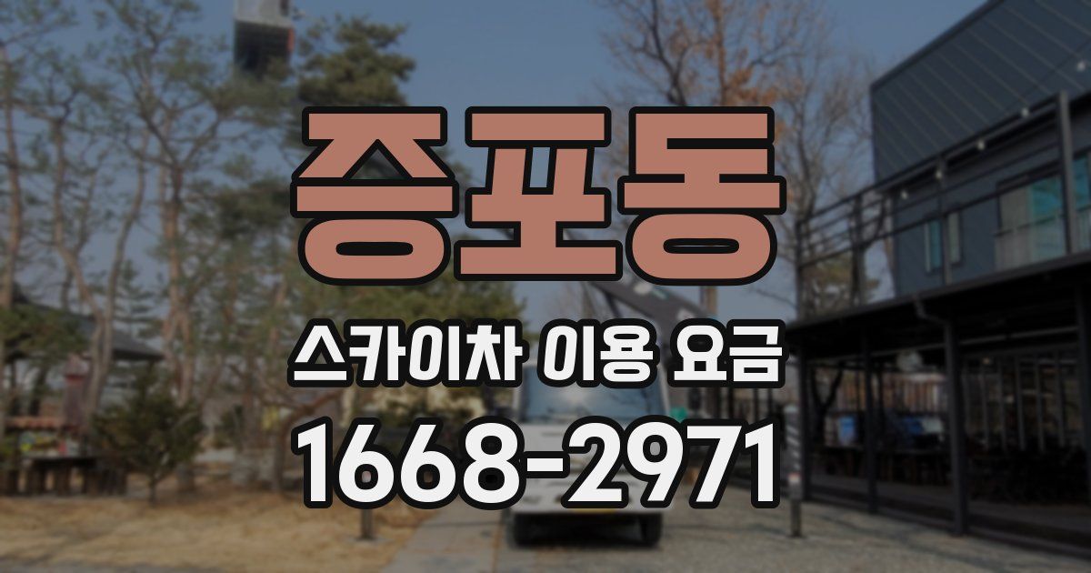 증포동 스카이차 이용 요금