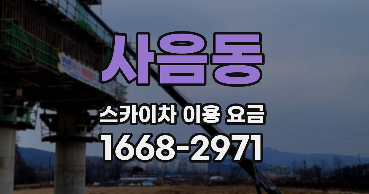 사음동 스카이차 이용 요금