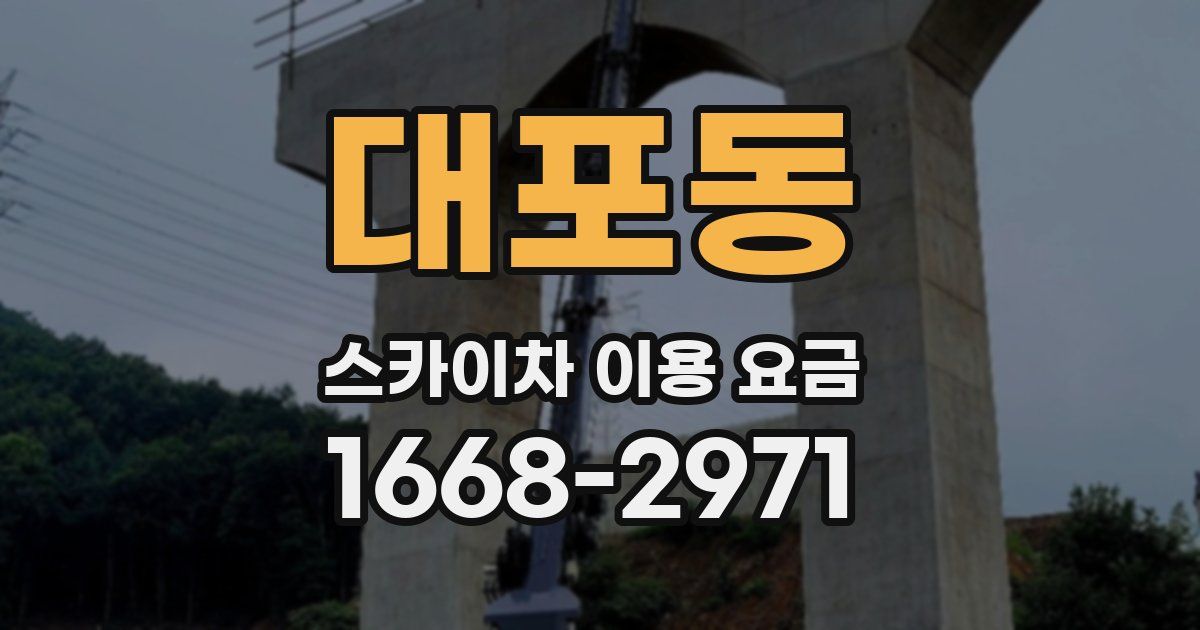 대포동 스카이차 이용 요금