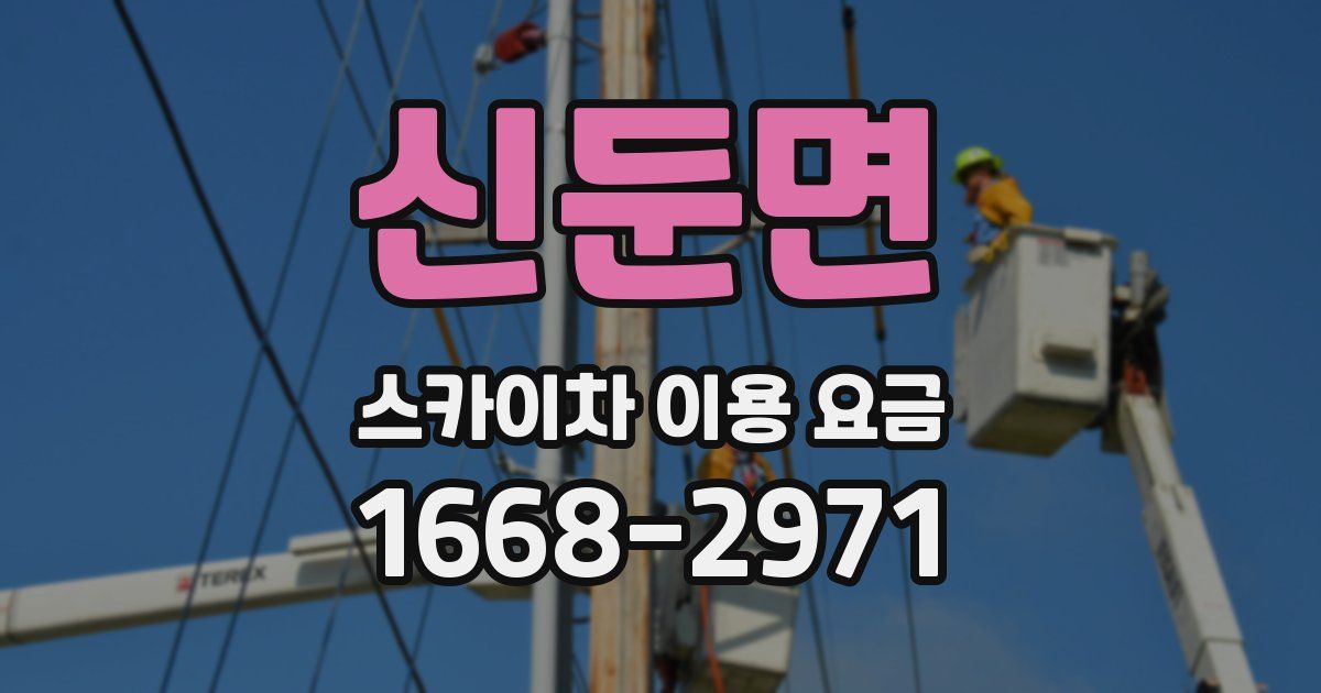 신둔면 스카이차 이용 요금