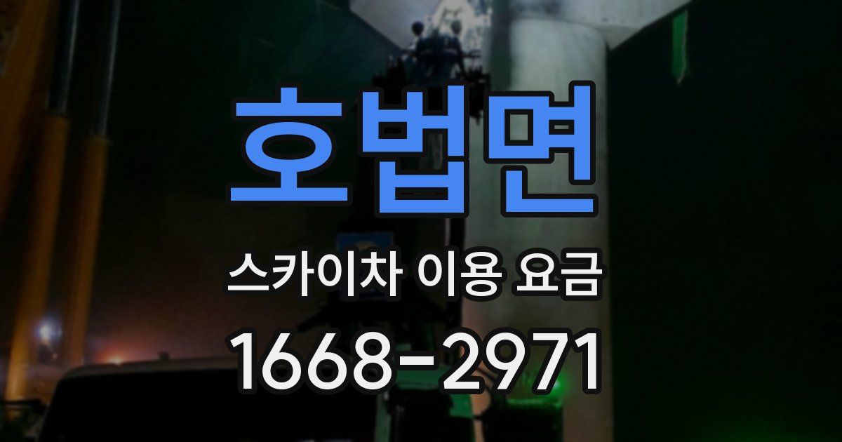 호법면 스카이차 이용 요금