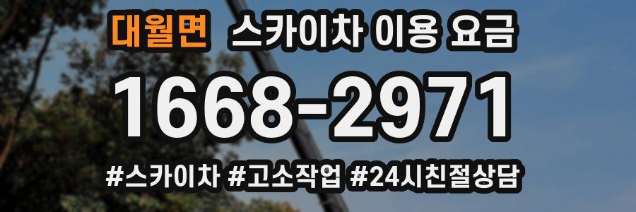대월면 스카이차 이용 요금