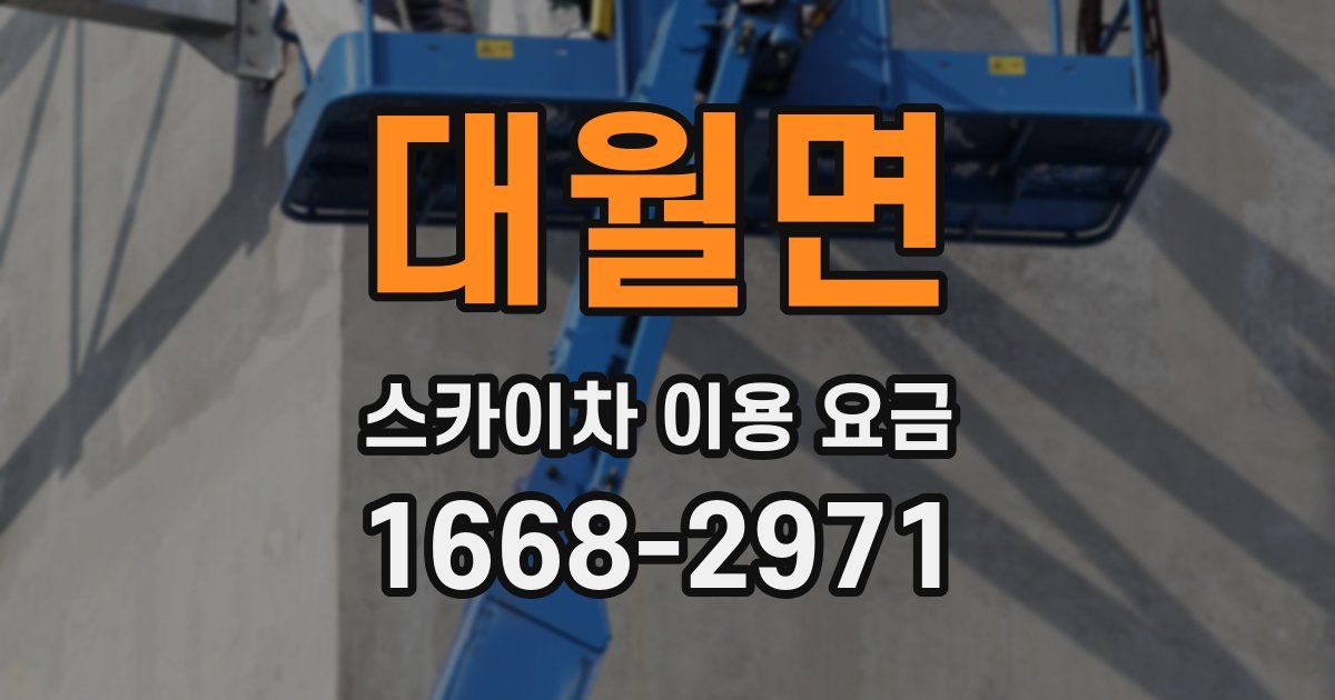 대월면 스카이차 이용 요금