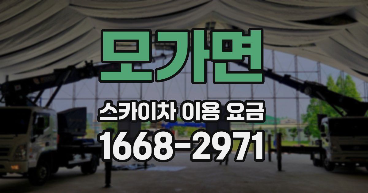 모가면 스카이차 이용 요금