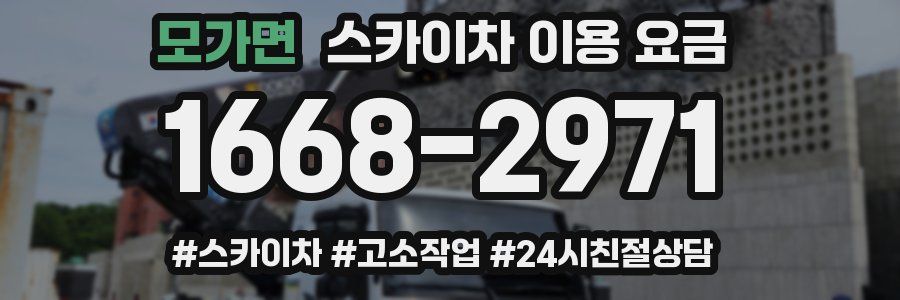 모가면 스카이차 이용 요금