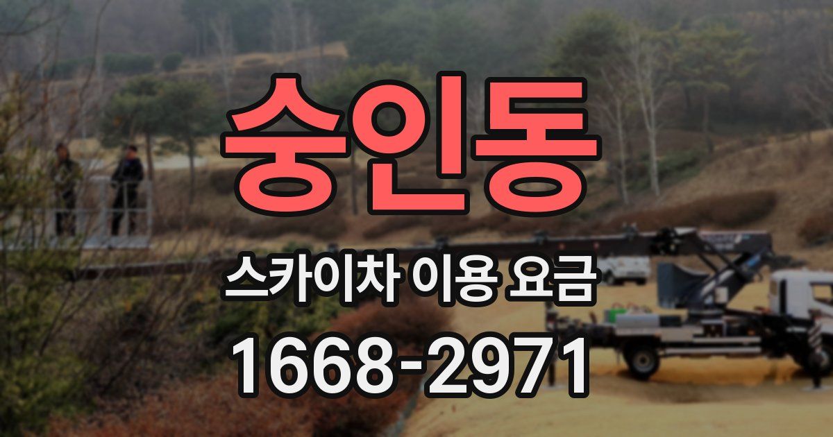 숭인동 스카이차 이용 요금