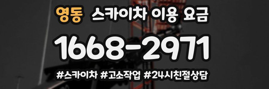 영동 스카이차 이용 요금