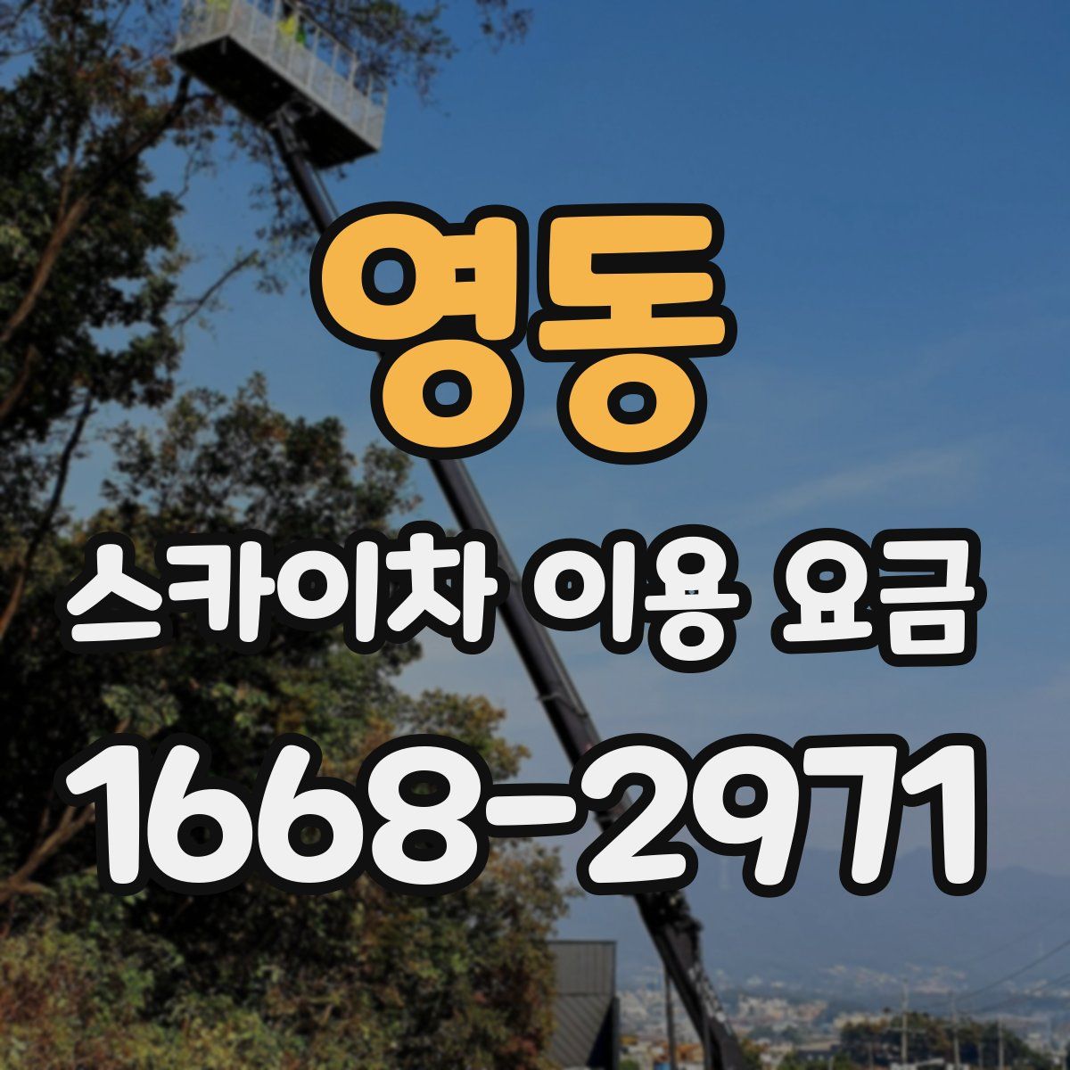 영동 스카이차 이용 요금