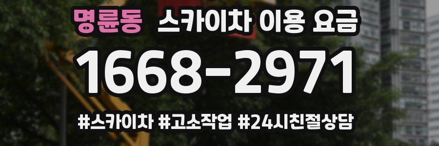 명륜동 스카이차 이용 요금