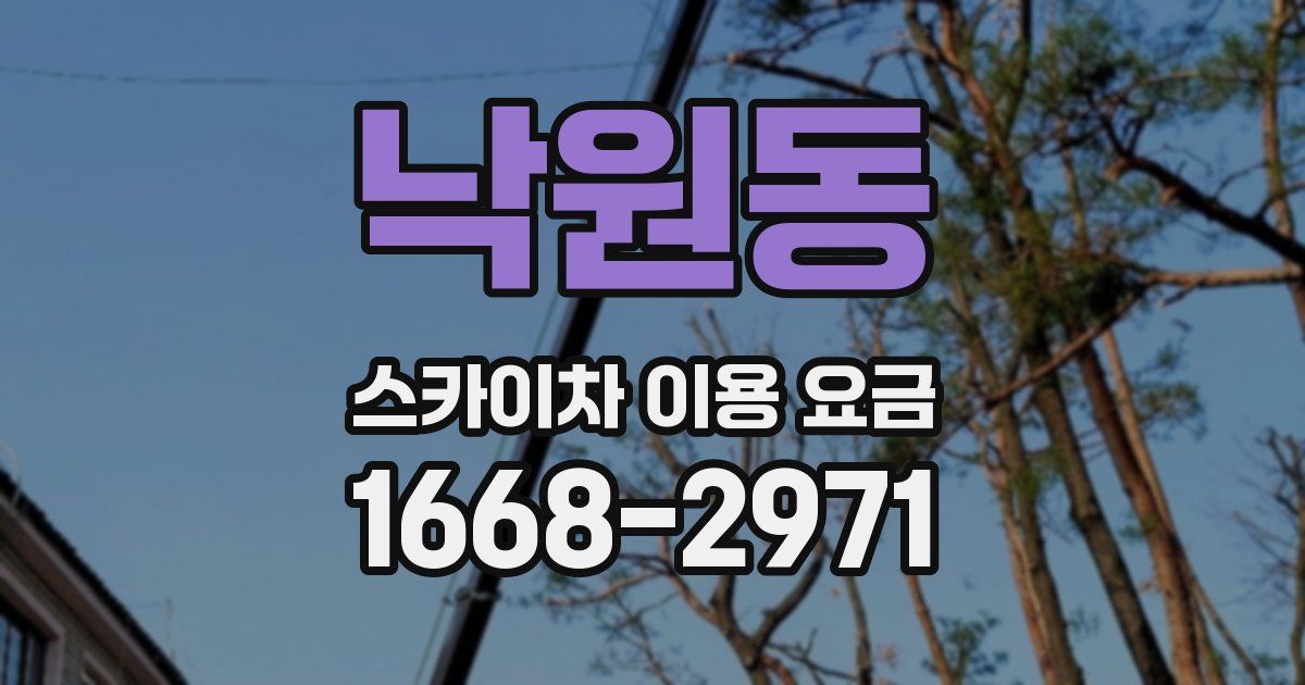 낙원동 스카이차 이용 요금