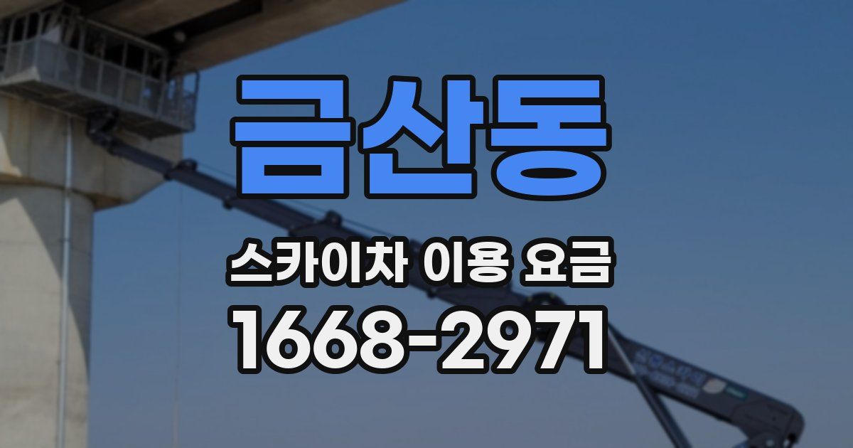 금산동 스카이차 이용 요금