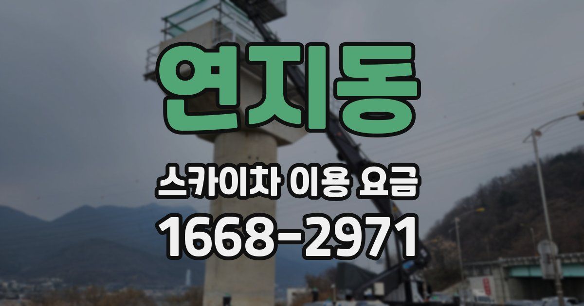 연지동 스카이차 이용 요금