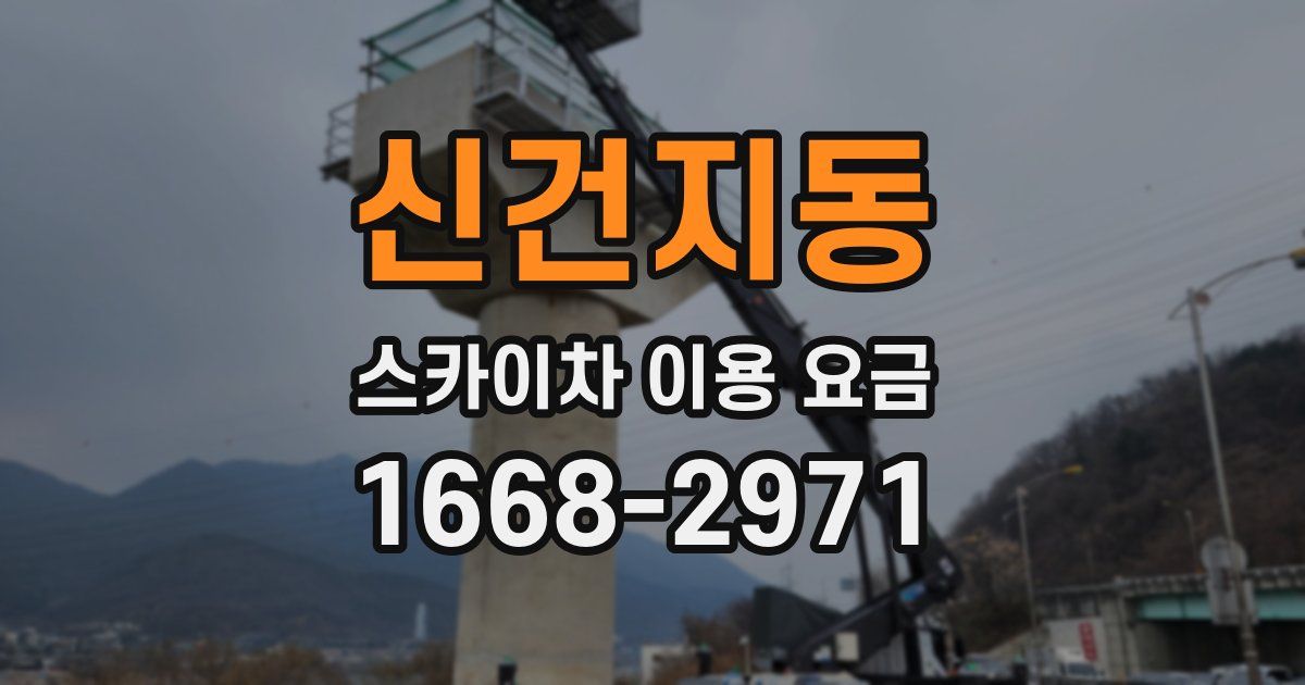 신건지동 스카이차 이용 요금
