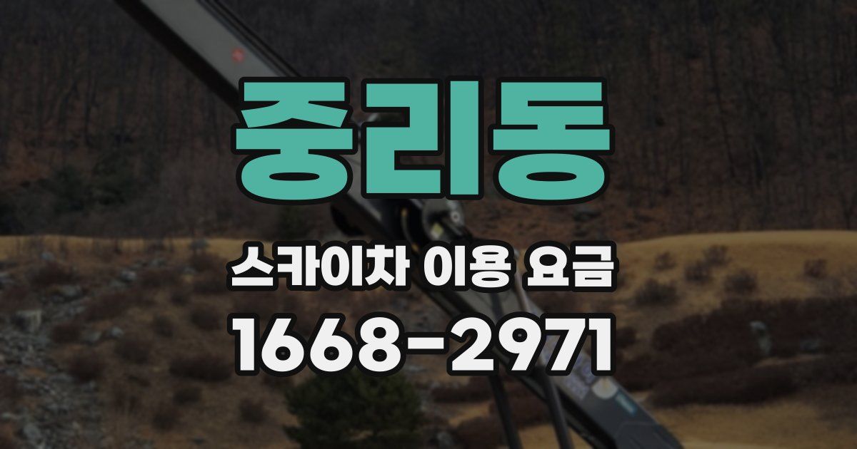 중리동 스카이차 이용 요금