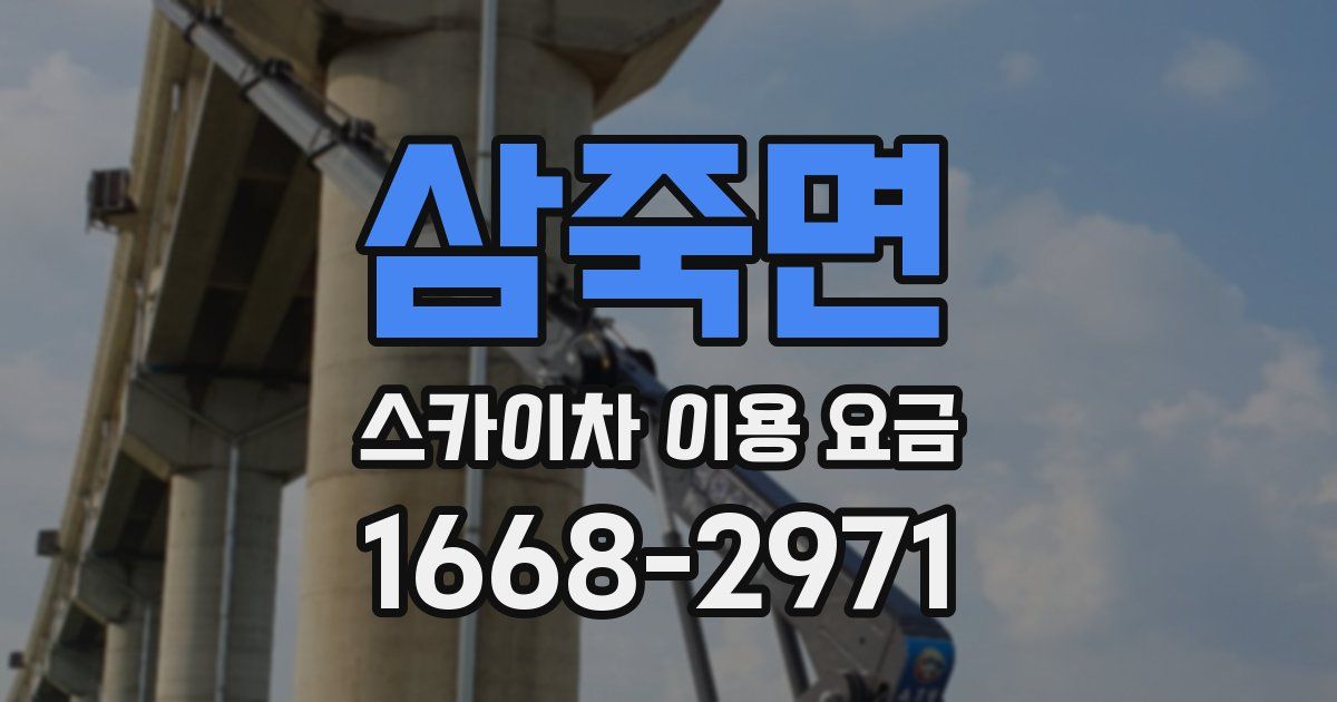 삼죽면 스카이차 이용 요금