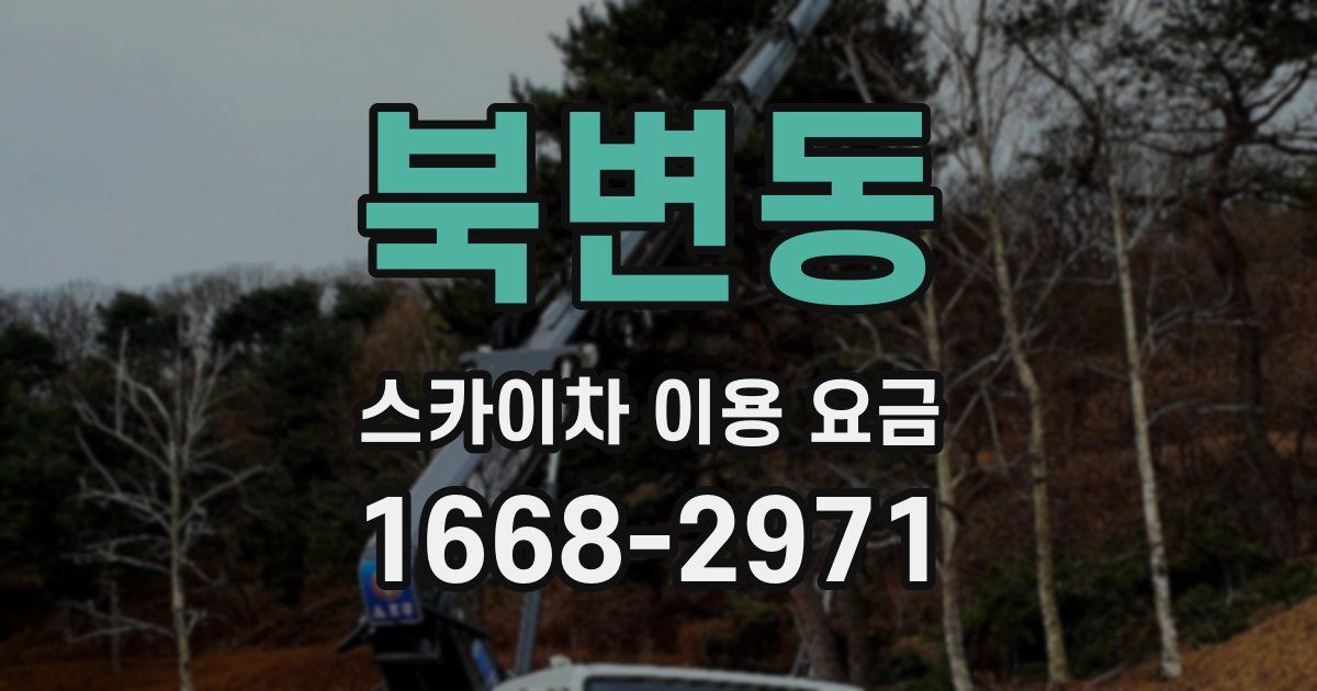 북변동 스카이차 이용 요금