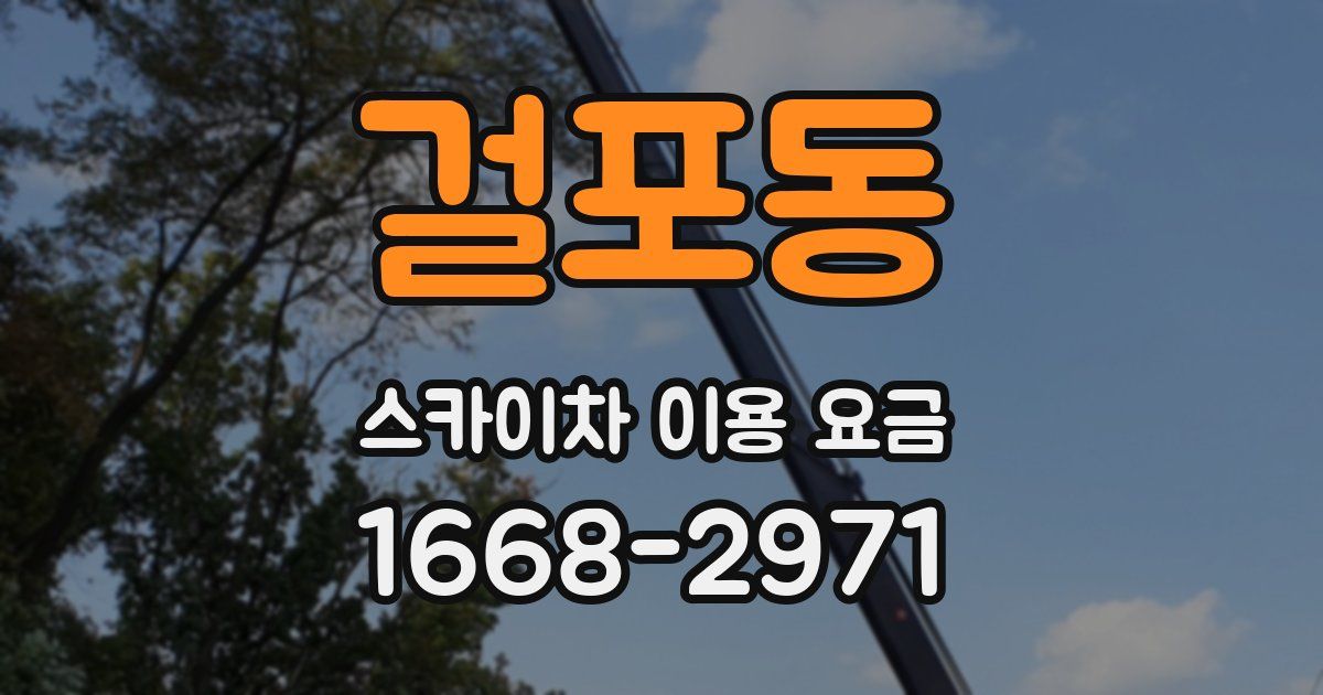 걸포동 스카이차 이용 요금