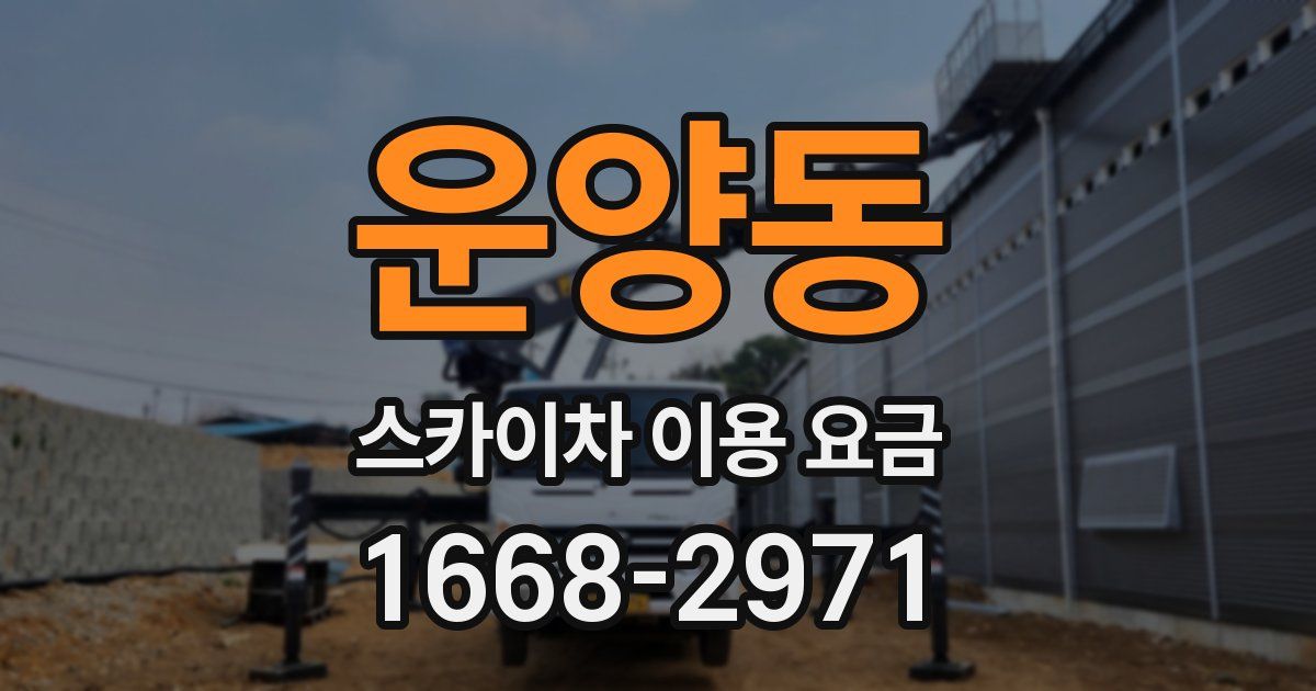 운양동 스카이차 이용 요금