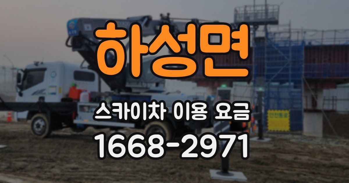 하성면 스카이차 이용 요금
