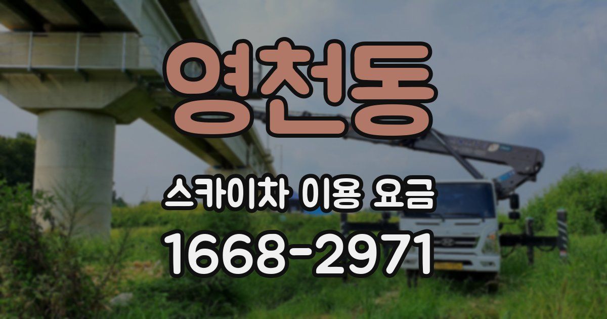 영천동 스카이차 이용 요금