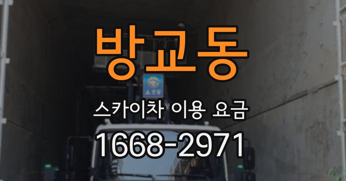 방교동 스카이차 이용 요금