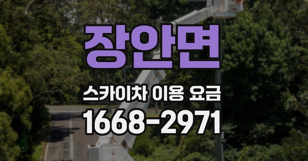 장안면 스카이차 이용 요금