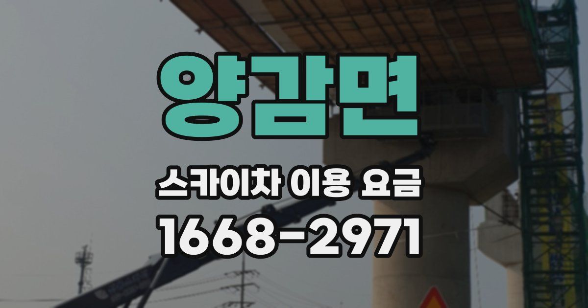 양감면 스카이차 이용 요금
