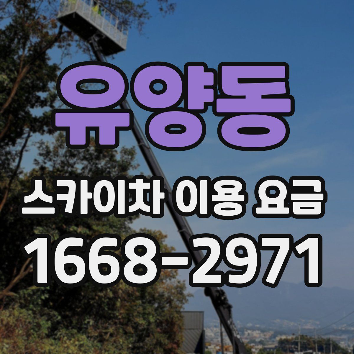 유양동 스카이차 이용 요금