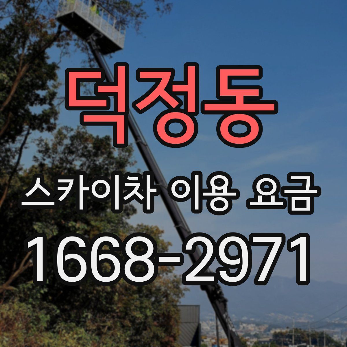 덕정동 스카이차 이용 요금