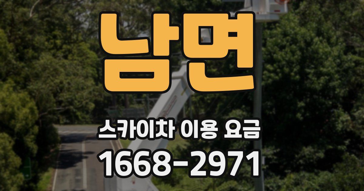 남면 스카이차 이용 요금