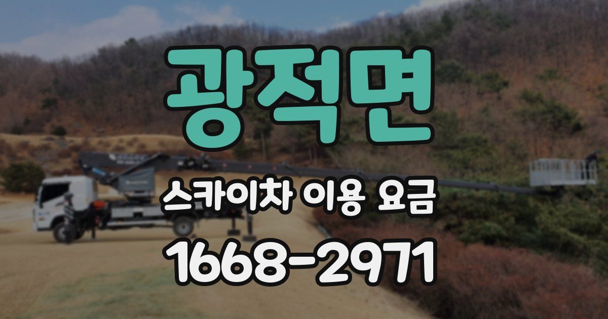 광적면 스카이차 이용 요금