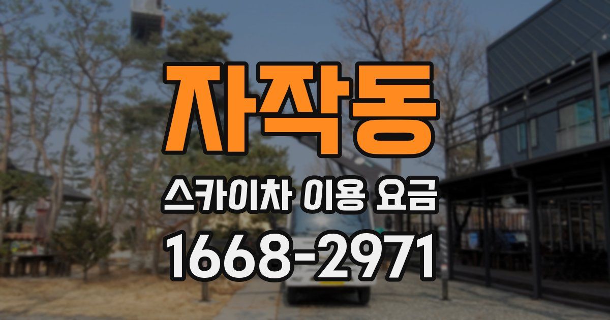 자작동 스카이차 이용 요금