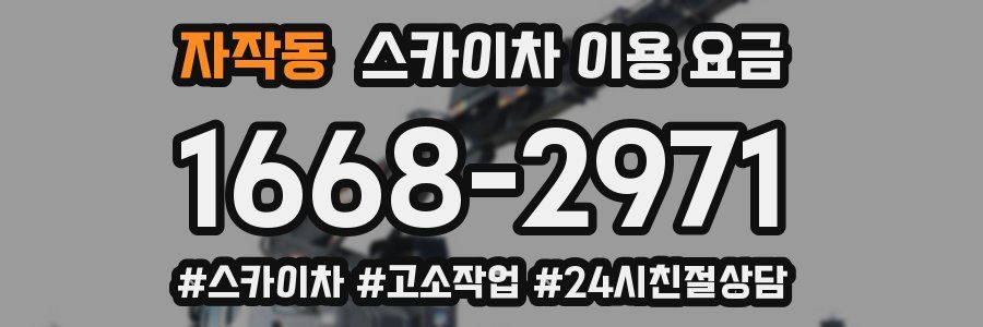 자작동 스카이차 이용 요금