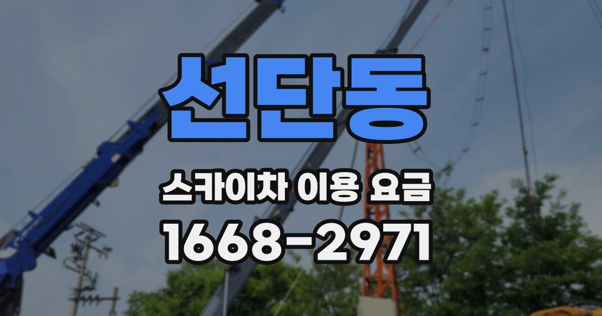 선단동 스카이차 이용 요금