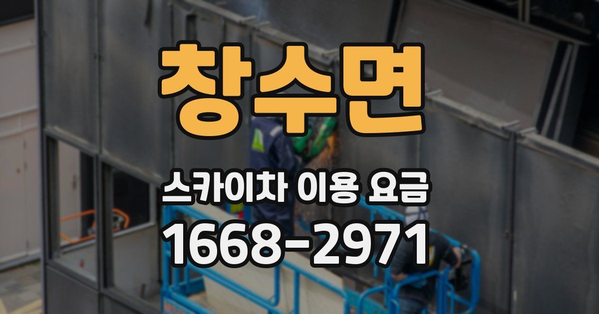 창수면 스카이차 이용 요금