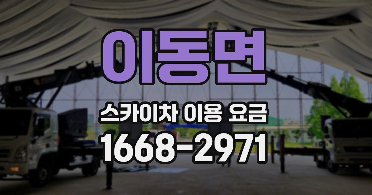 이동면 스카이차 이용 요금