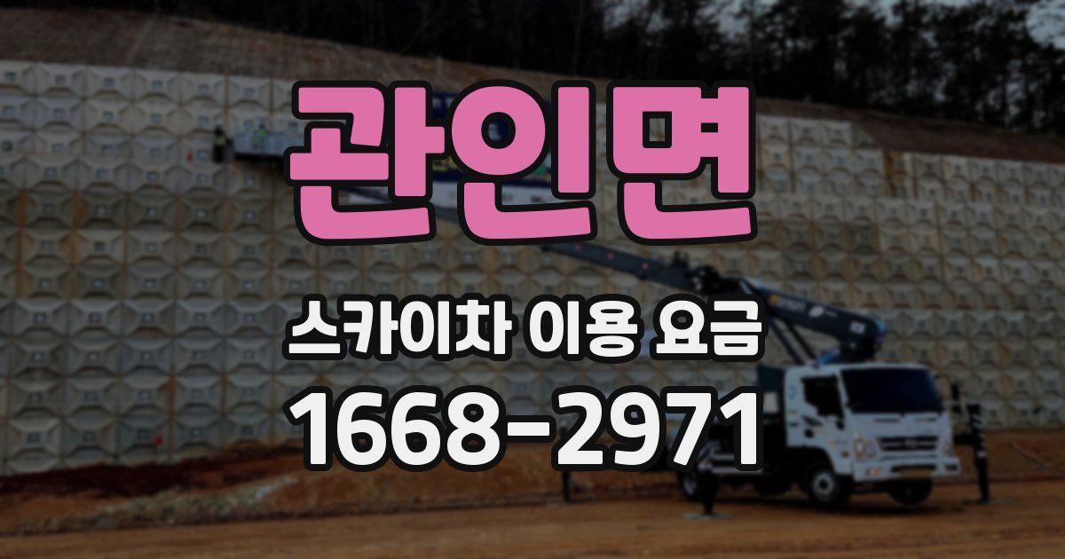 관인면 스카이차 이용 요금