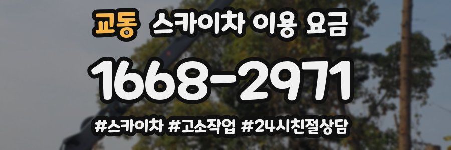 교동 스카이차 이용 요금