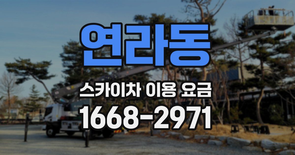 연라동 스카이차 이용 요금