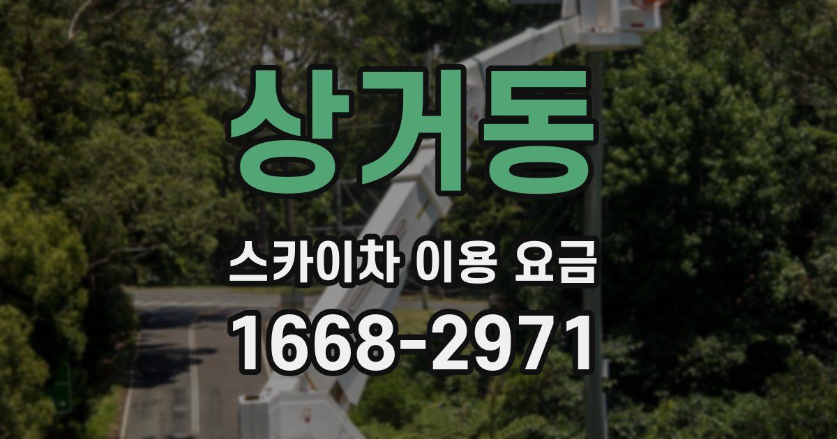 상거동 스카이차 이용 요금