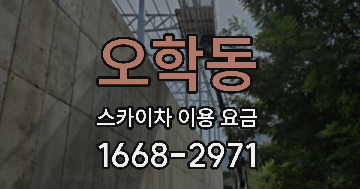 오학동 스카이차 이용 요금