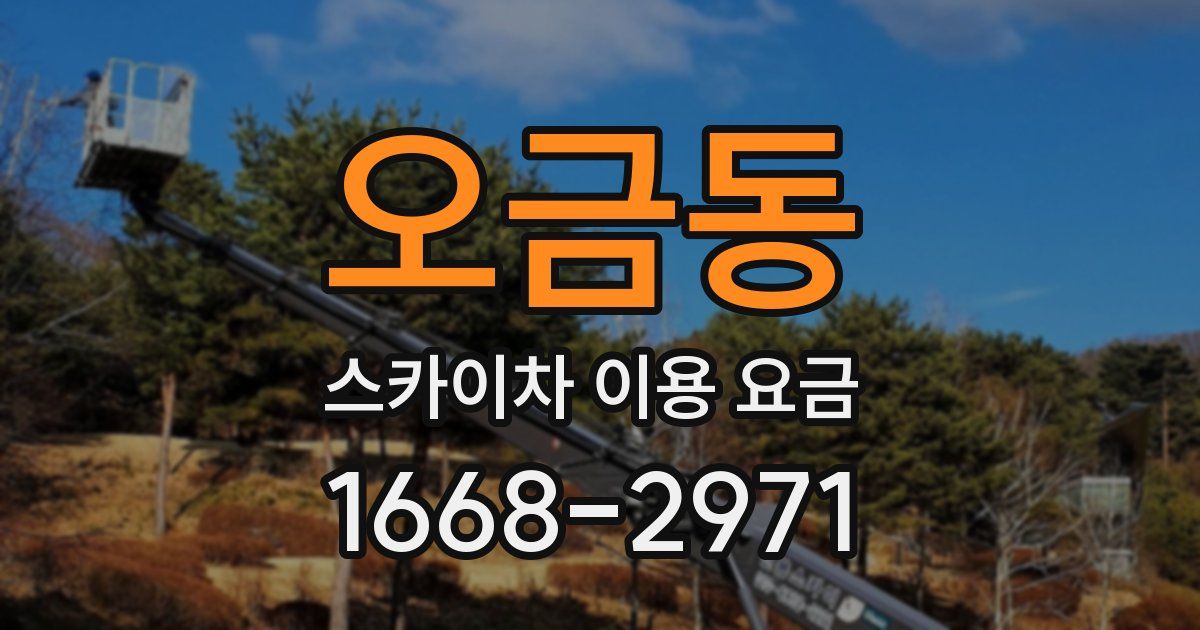 오금동 스카이차 이용 요금