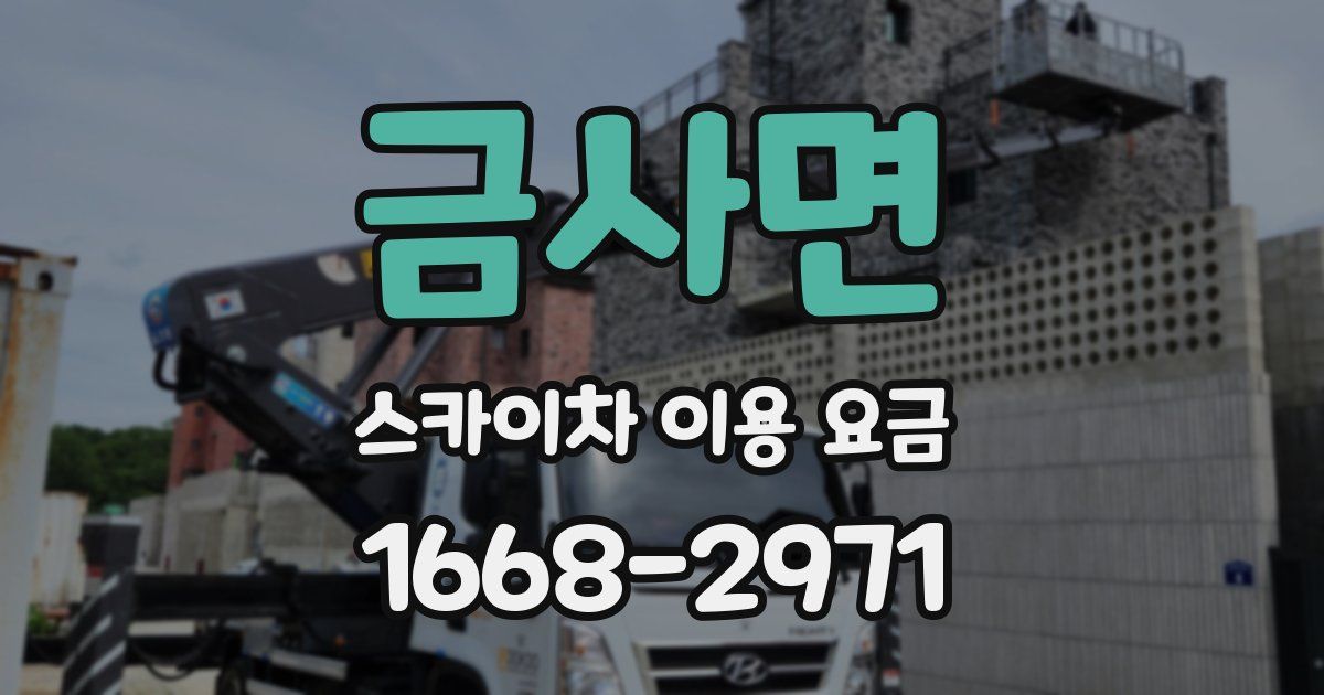 금사면 스카이차 이용 요금