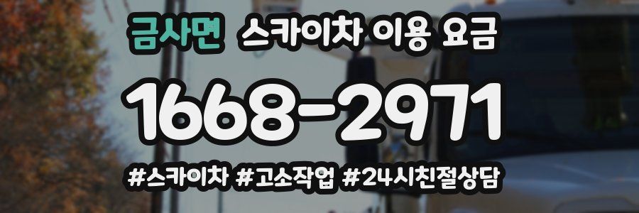 금사면 스카이차 이용 요금