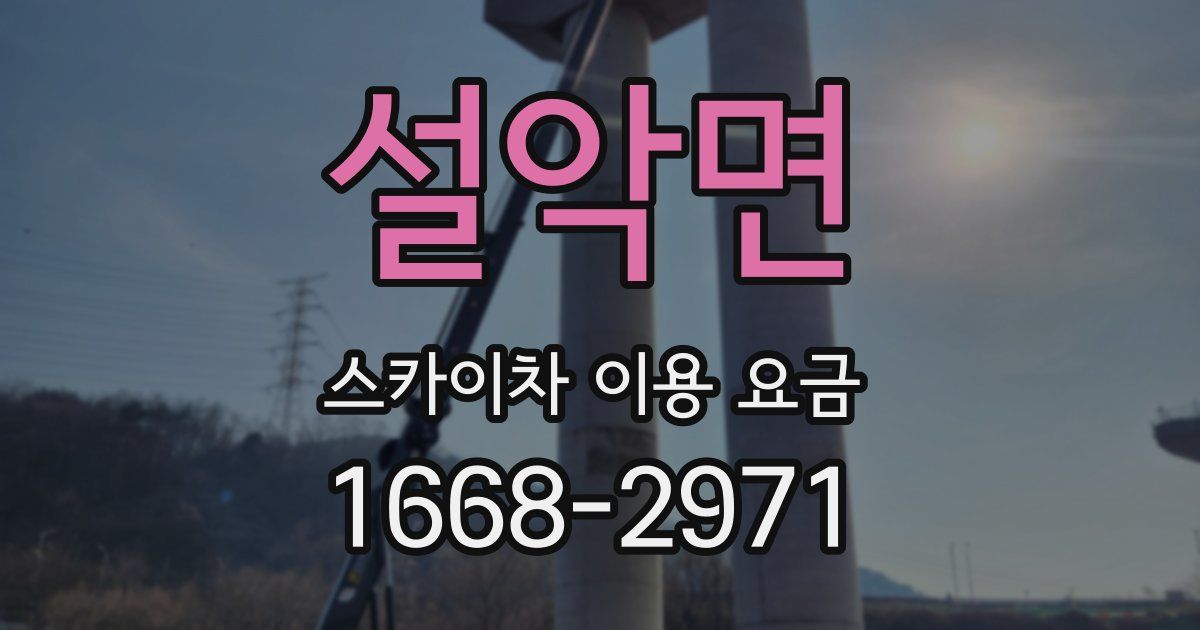 설악면 스카이차 이용 요금